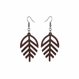Brown Leaf Dangle Earrings - Women's Jewelry